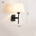 lampe murale moderne abat jour tissu noir blanc éclairage chambre salon entrée minimaliste
