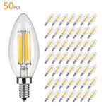 ampoule led filament doré effet bougie transparente vintage 360° blanc chaud 2700K
