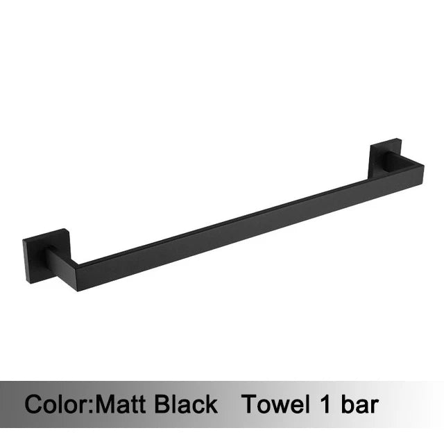 accessoires salle bain noir mat moderne porte serviettes rouleau papier savon