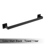 accessoires salle bain noir mat moderne porte serviettes rouleau papier savon