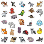 autocollants animaux cartoon mignons stickers variés opaques adhésifs 100 pièces