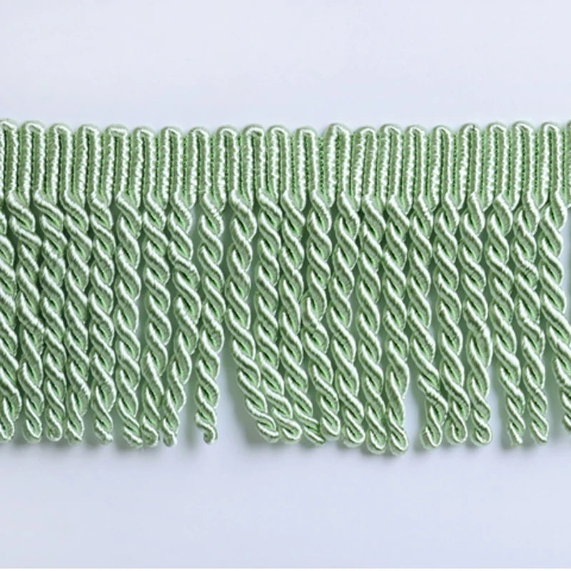 ruban frisé or rose argent vert clair franges torsadées classique polyester écologique