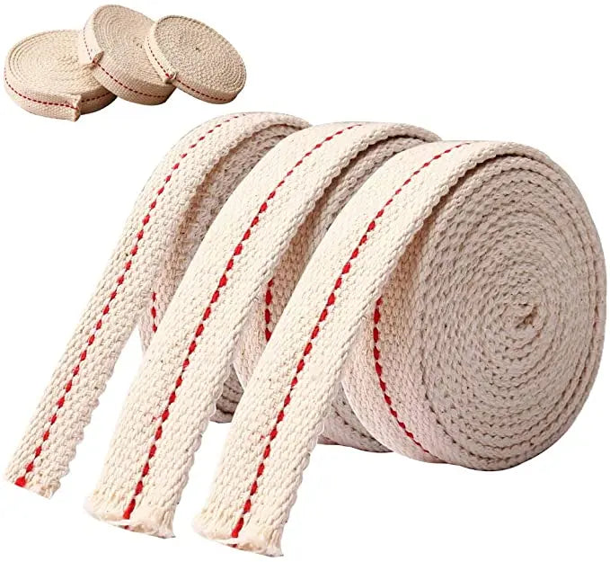 ruban coton blanc tissé points rouges rustique 1m 3m 5m