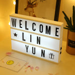 panneau lumineux lettres interchangeables blanc moderne minimaliste clips a4 a5 a6