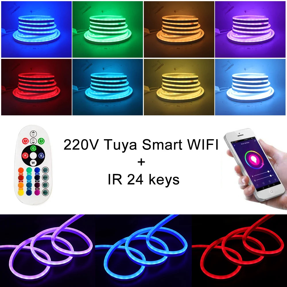 Bande lumineuse néon LED flexible pour décoration intérieure