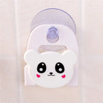 porte savon kawaii chat grenouille ours panda ventouse éponge poreuse mignon noir vert blanc