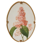 tableaux ovales vintage illustrés fleurs botaniques cadre doré élégantes décoration murale ancienne chambre salon