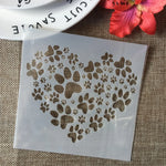 pochoirs peinture murale gabarit animal motif chat chien décoration blancOpaque