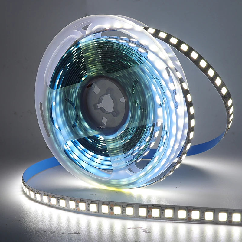 ruban led 120 led 12v blanc bleu rouge vert adhésif ip65 ip67 moderne double