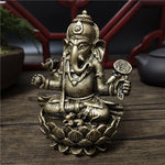 statue ganesha bronze détaillée motifs traditionnels bouddhiste artisanat décoration intérieure figure éléphant
