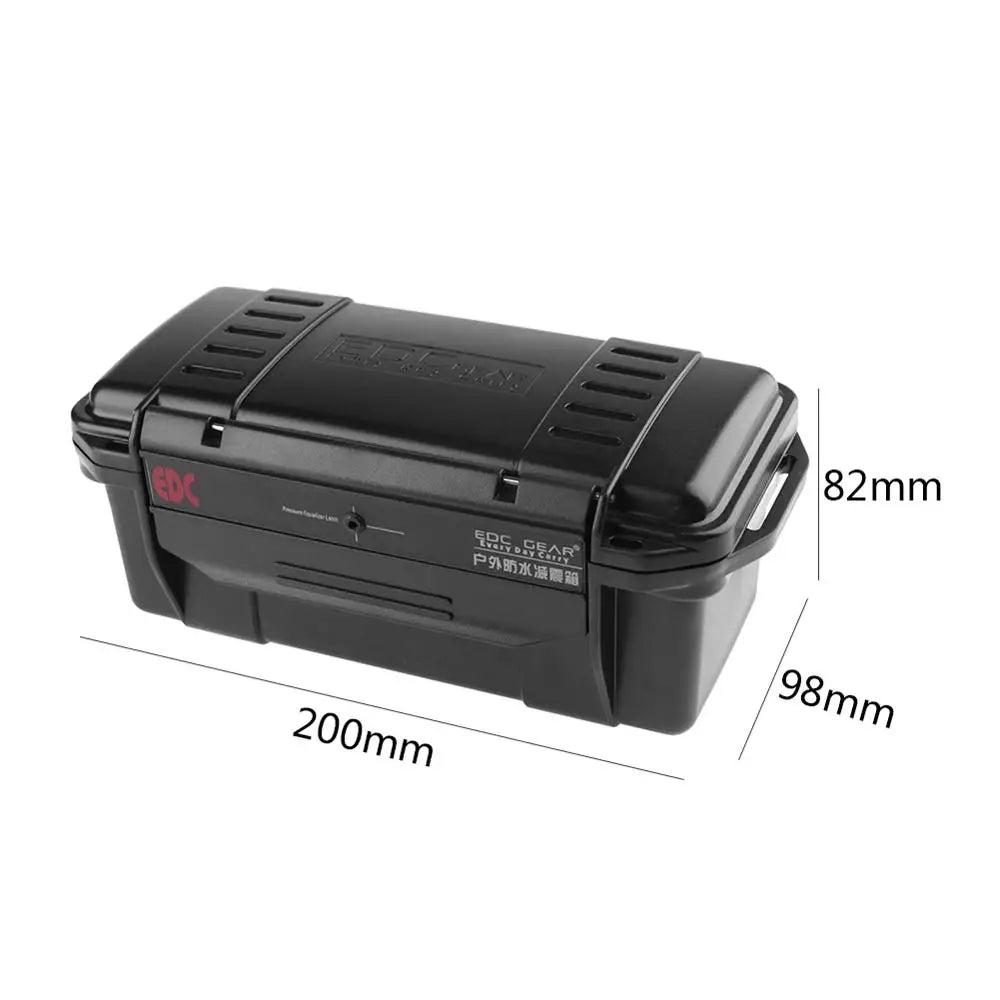 boîte étanche noire robuste poignées intérieur rembourré mat plastique hermétique survival gadgetextérieur