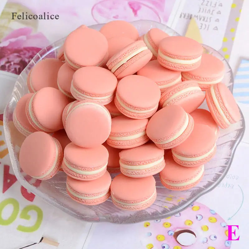 décoration noël macarons résine couleurs vert rose jaune classique artificiels 13x23mm non comestible