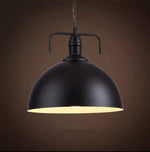 suspension lumineuse industrielle vintage fer noir ampoule led chaîne métallique salon chambrehôtel