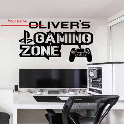 Autocollant mural personnalisé avec motif avion pour salle de jeu