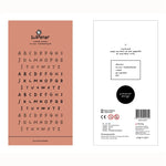stickers alphabet manuscrit vintage calligraphique orange beige blanc noir semi transparents adhésifs journal scrapbooking