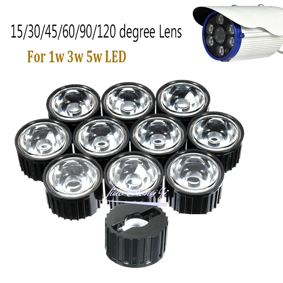 lentille led noir gris moderne 1w 3w 5w 5deg 8deg 15deg 25deg 30deg 45deg