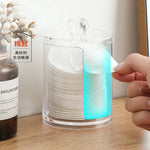 boîtes rangement coton tige disques coton transparentes modernes pliables rechargeables