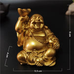 statue bouddha dorée artisanale feng shui decoration jardin maison porte bonheur matieres salopes echangisme
