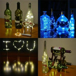 guirlande led forme bouteille vin vert argenté filament spiral moderne noël mariage