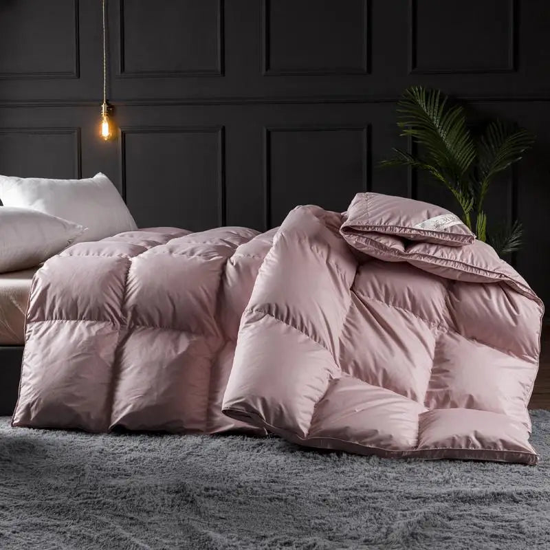 couette matelassée duvet oie blanc coton motif carreaux moderne hiver adultes 150x200cm 180x220cm 200x230cm