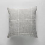 coussin carré coton lin 60x60cm motif carreaux moderne beige gris décoratif