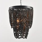 lustre suspendu noir rondes classique rustique salle manger chambre cuisine
