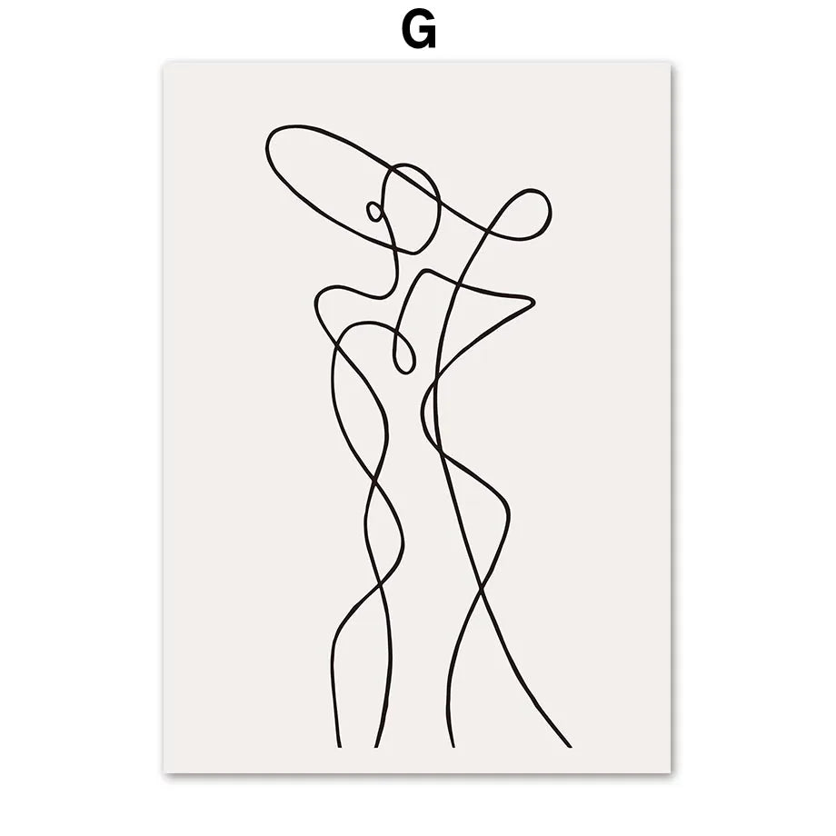 Une silhouette minimaliste représentant une figure humaine élégante et stylisée.