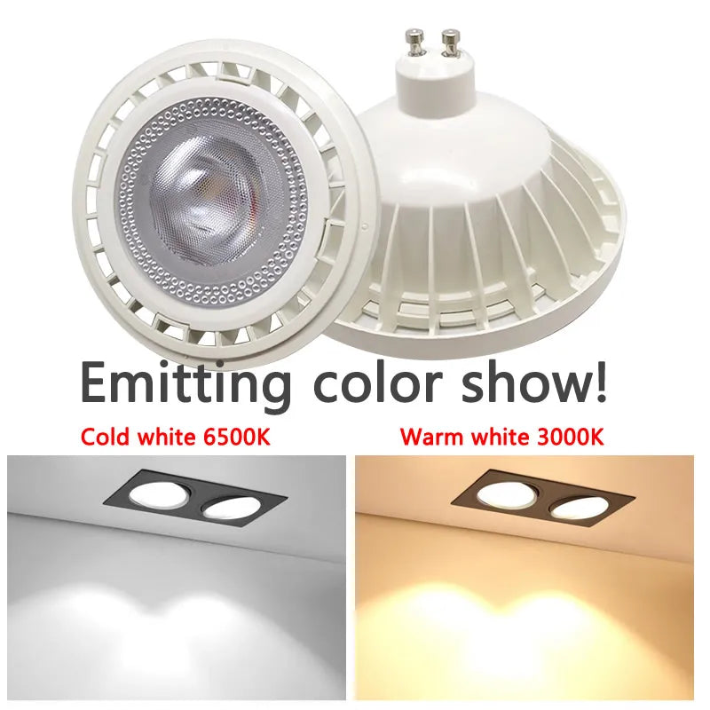 projecteur led ampoule gu10 g53 blanc moderne grille refroidissement 100000h