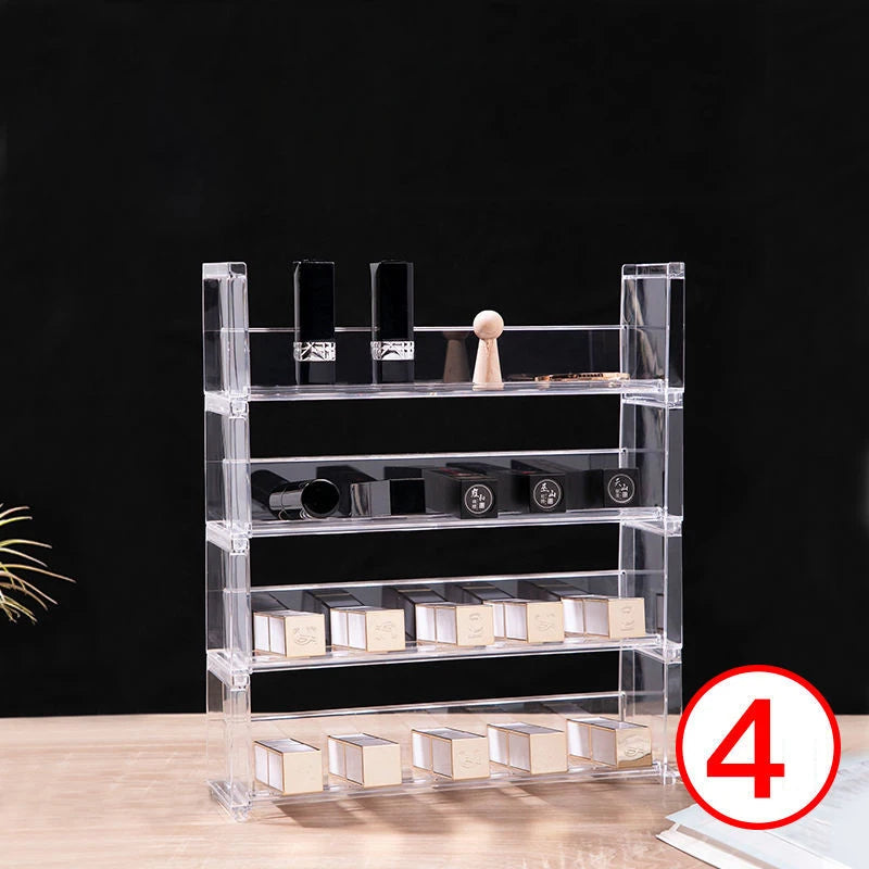 étagère acrylique transparente moderne rangement cosmétiques bocaux assaisonnement figurines pop