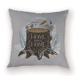 taies d'oreiller carrées fleur vintage polyester blanc décoratives