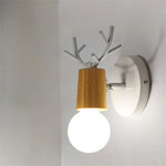 applique murale moderne led antlers stylisés bois métal couleurs multiples minimaliste