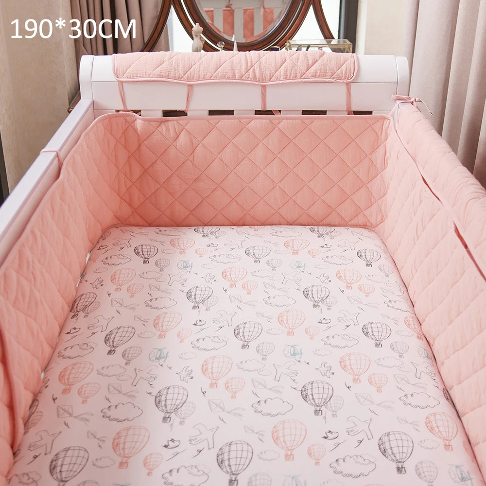 lit bébé drap montgolfières nuages carreaux 190cm 360cm doux moderne coton roseclair