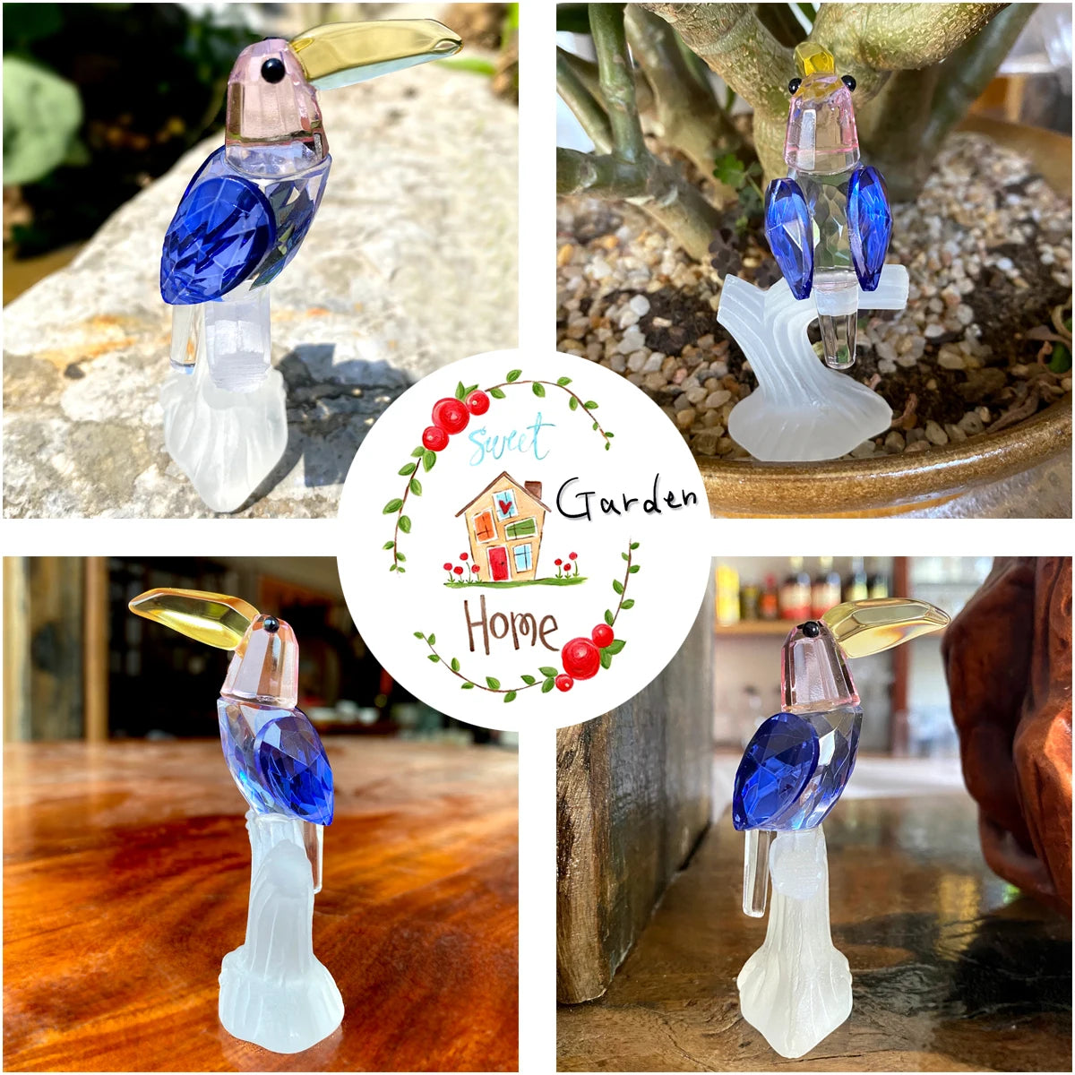 Presse-papier en verre cristal animal porte-bonheur