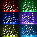 Comparaison des différentes couleurs d'émission RVB de la guirlande LED