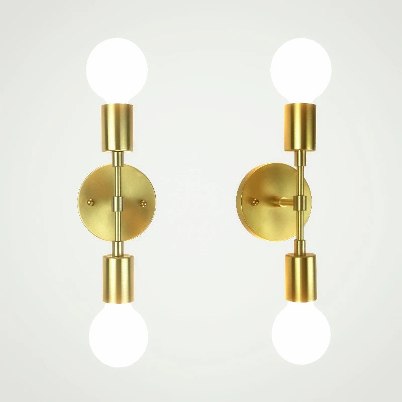 Applique murale LED métal brossé blanc