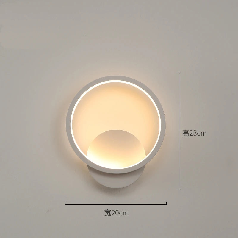 applique murale contemporaine minimaliste noir blanc élégante fixée mur lumière led flux lumineuxmodifiable