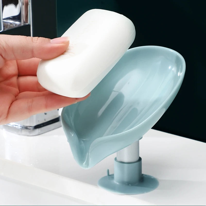 support savon moderne pp bleu clair succion transparent opacité matériau durable salle bains