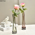 vases modernes violet gris bleu transparent décoration intérieure table contemporain