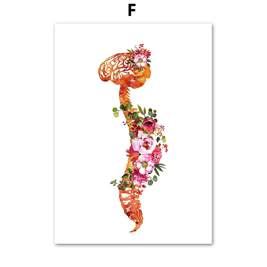 Un cerveau florissant de couleurs vives et de fleurs épanouies, représentant la créativité et l'épanouissement mental.