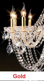 lustre or transparent cristal strass classique led éclairage semi encastré art déco
