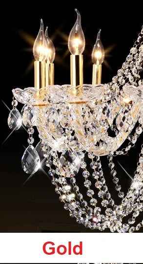lustre or transparent cristal strass classique led éclairage semi encastré art déco