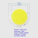 puce led cob 50w driver câbles lampadaire extérieur blanc jaune électronique