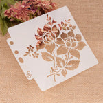 gabarit peinture fleurs moderne blanc bleu noir feuilles floral opaque minimaliste bricolage scrapbookcoration
