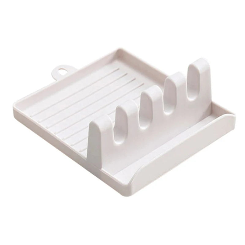 rangement cuisine support cuillère spatule couvercle casserole ustensiles moderne utilitaire transparent vert blanc gris