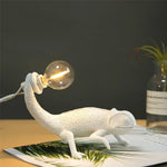 lampe murale caméléon résine texture animale chambre moderne éclairage décoration filaire blanc
