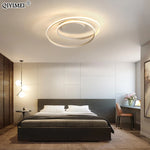lampe led moderne blanc noir circulaire montage encastré 46x12cm 60x15cm