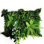 panneau végétal artificiel feuilles naturelles extérieur herbes variées stylisé accrochableextérieur vertbrunfoncé