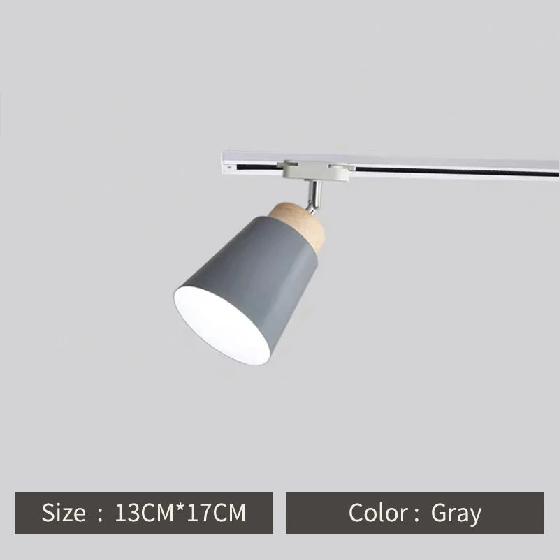 Spot lumineux conique moderne multi couleurs bleu gris jaune vert rose led éclairage rail