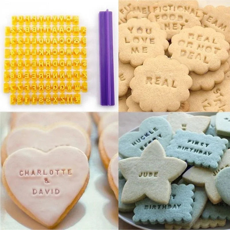 lettres numéros boîte rangement moule biscuits diy décoratif personnalisables alphabet géométrique