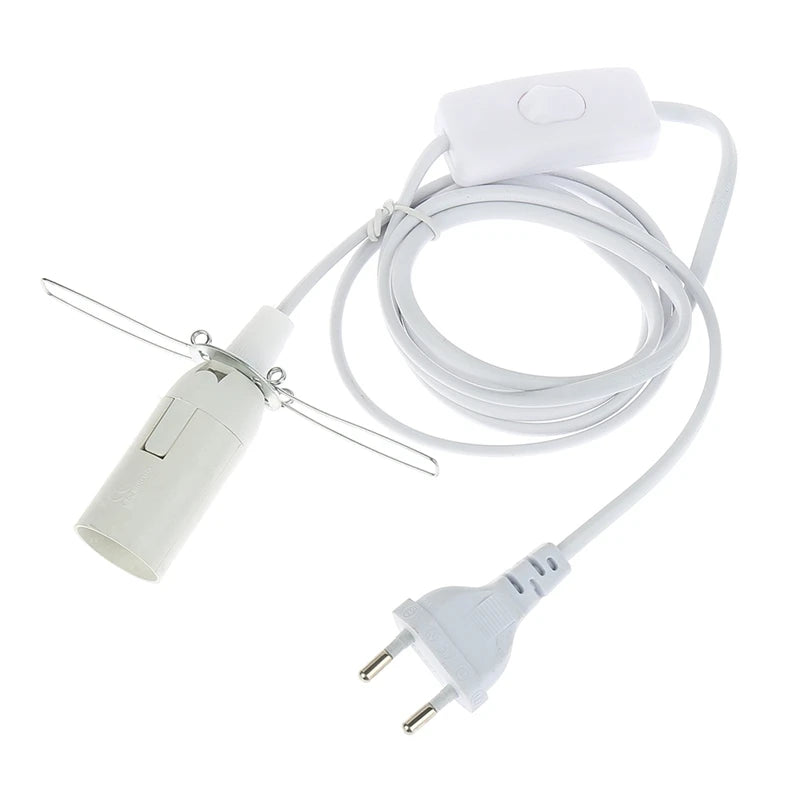 interrupteur lumineux noir blanc moderne e14 e27 variateur switch 1.8m câble électrique prise eu